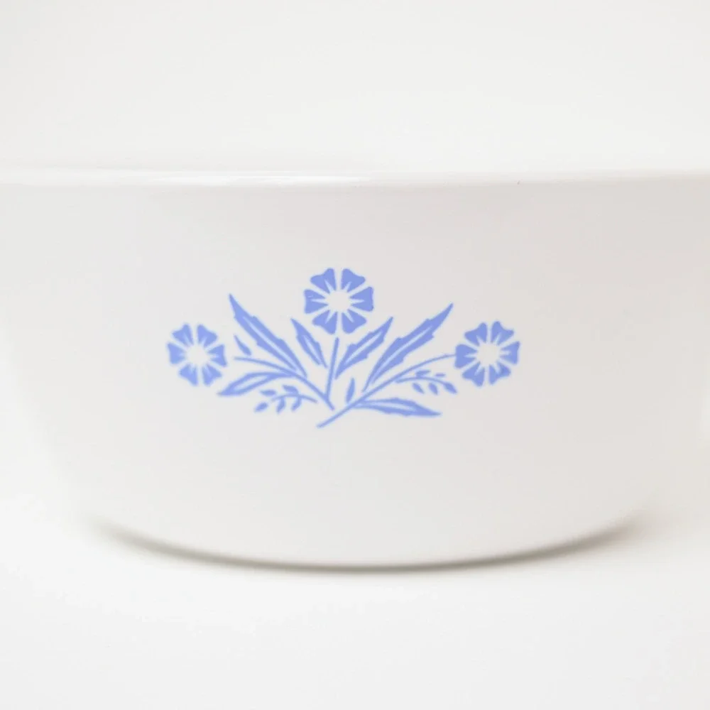 Vintage Corning Ware Saucepan P-81-B Blue Cornflower White 1 Pint Skillet MCM
